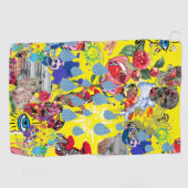 コペンハーゲンマッシュアップゴルフタオル（黄色） ゴルフタオル (横)