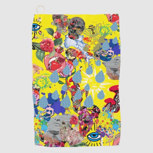 コペンハーゲンマッシュアップゴルフタオル（黄色） ゴルフタオル (正面)