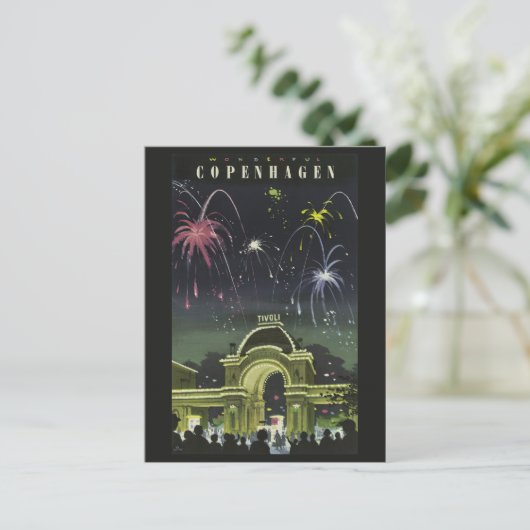 コペンハーゲンヴィンテージ旅行はがき ポストカード (スタンド正面)