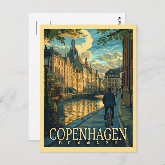 コペンハーゲンヴィンテージ旅行 ポストカード (正面/裏面)