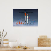 コペンハーゲン亜軌道のロケットとカプセル ポスター (キッチン)
