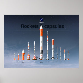 コペンハーゲン亜軌道のロケットとカプセル ポスター