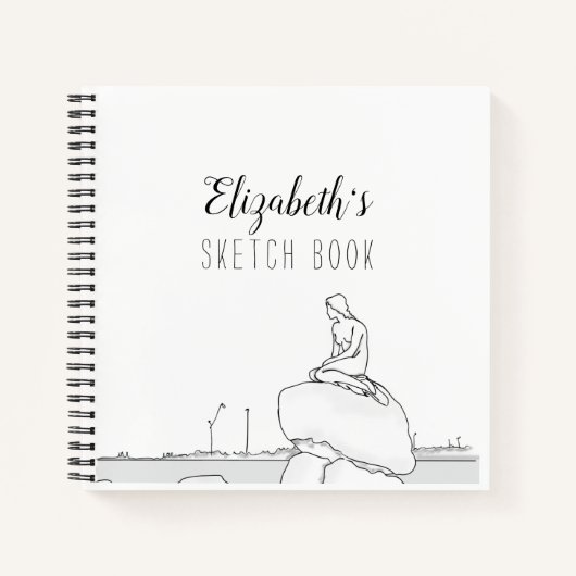 コペンハーゲン人魚のスケッチブック ノートブック (正面)