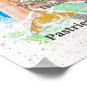 コペンハーゲン図解入りの、写真付きのデンマークの主要道路の地図 ポスター (角)