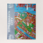 コペンハーゲン市地図 ジグソーパズル (縦)