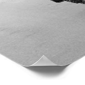 コペンハーゲン愛好家の自転車、黒と白。 ポスター (角)