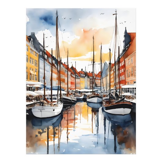 コペンハーゲン水彩画 フォトプリント            (正面)