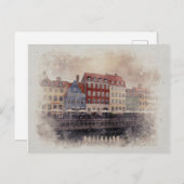 コペンハーゲン水彩画 ポストカード (正面/裏面)