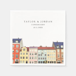 コペンハーゲン結婚ズカスタム紙カクテルナプキン スタンダードカクテルナプキン