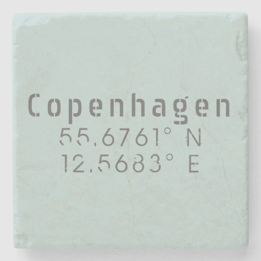 コペンハーゲン緯度 ストーンコースター (正面)