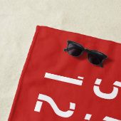 コペンハーゲン緯度 ビーチタオル (インサイチュ)