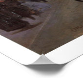 コペンハーゲン・デンマークのヴィンテージ旅行国旗の日 ポスター (角)