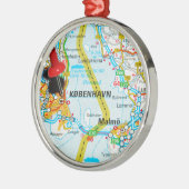 コペンハーゲン、デンマークのKøbenhavn メタルオーナメント (左)