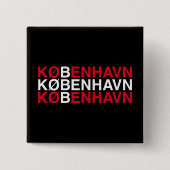 コペンハーゲン デンマーク国旗 缶バッジ (正面)
