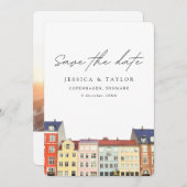 コペンハーゲン デンマーク オーダーメイド フォト セーブ・ザ・デート 招待状 (正面/裏面)