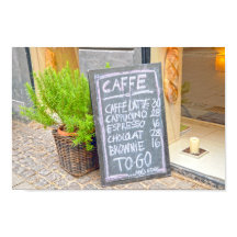 コペンハーゲン、デンマーク、コーヒーショップの看板