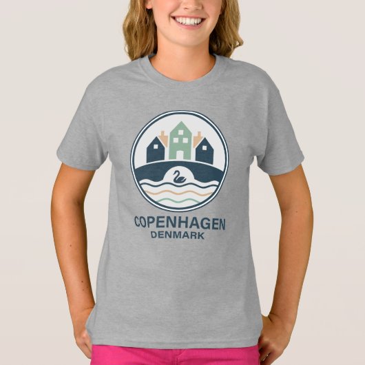 コペンハーゲン デンマーク ヨーロッパ Tシャツ (正面)