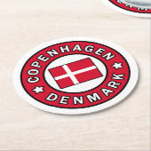 コペンハーゲン・デンマーク ラウンドペーパーコースター (アングル)