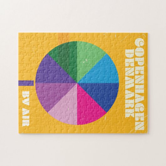 コペンハーゲン、デンマーク・ヴィンテージ旅行ポスター ジグソーパズル (横)