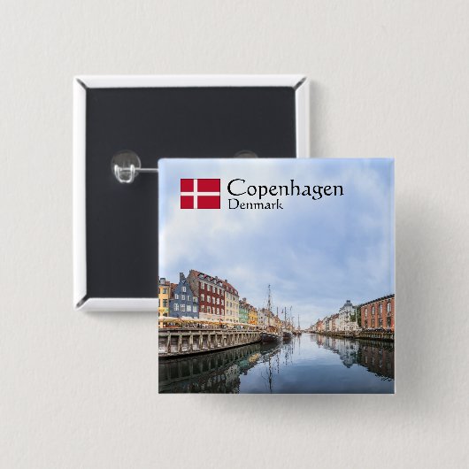 コペンハーゲン・デンマーク 缶バッジ (正面&裏面)