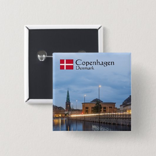 コペンハーゲン・デンマーク 缶バッジ (正面&裏面)