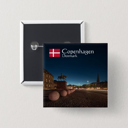 コペンハーゲン・デンマーク 缶バッジ (正面&裏面)