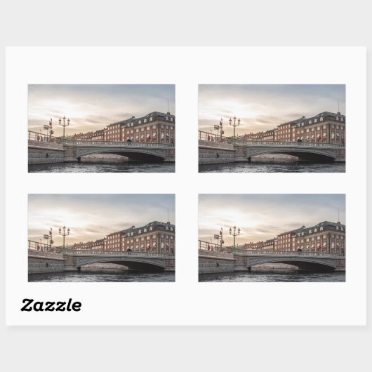 コペンハーゲン・デンマーク 長方形シール (シート)