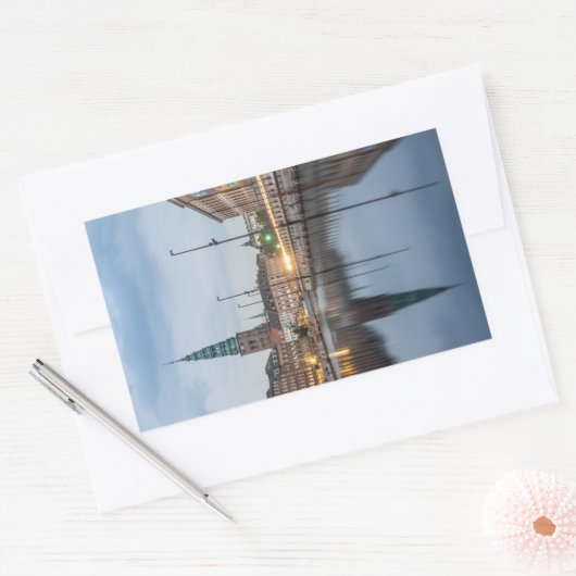 コペンハーゲン・デンマーク 長方形シール (封筒)