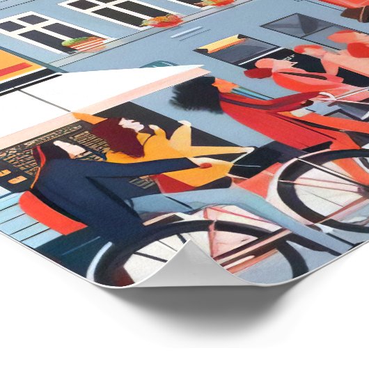 コペンハーゲン 印刷 コペンハーゲン イラスト デンマーク ポスター (角)