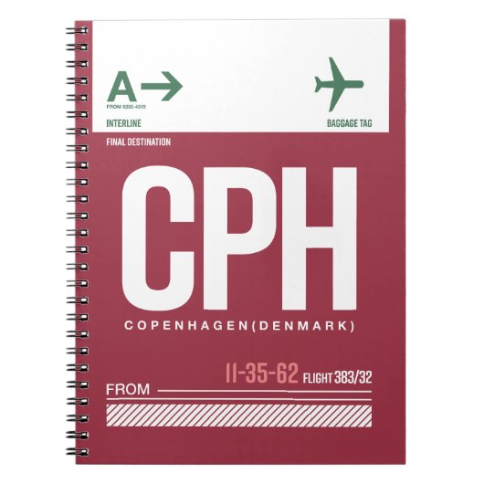 コペンハーゲン – 旅行ジャーナル ノートブック (正面)