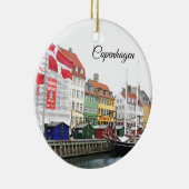 コペンハーゲン、DanmarkのNyhavn運河 セラミックオーナメント (右)