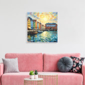 コペンハーゲン Nyhavn港の輝き キャンバスアート (インサイチュ (リビング))