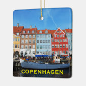 コペンハーゲンDenamrkの正方形のクリスマスのオーナメント セラミックオーナメント (左)