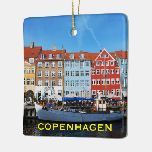 コペンハーゲンDenamrkの正方形のクリスマスのオーナメント セラミックオーナメント (左)