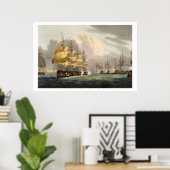コペンハ前のデンマーク艦隊の破壊 ポスター (ホームオフィス)