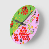 コホロマ模様 ラウンド壁時計 (傾斜)