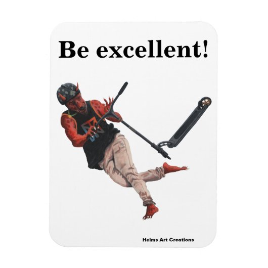 コボールドスクーターのトリックファンタジーアートフレキシブルマグネット マグネット (縦)