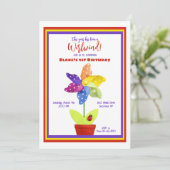 コマのような花 招待状 (スタンド正面)