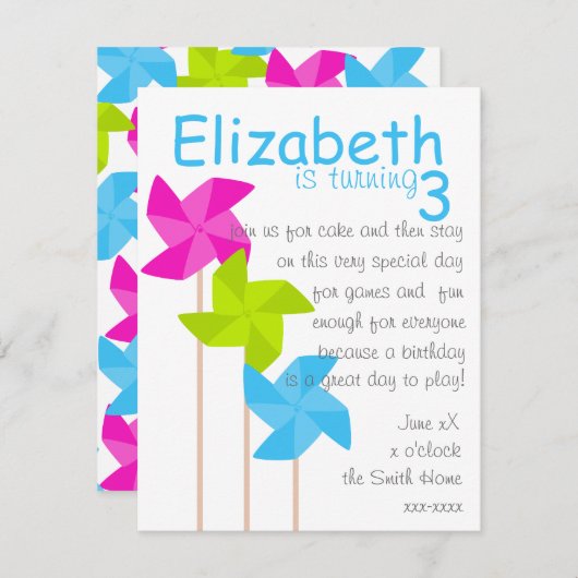 コマの三重奏 招待状 (正面/裏面)