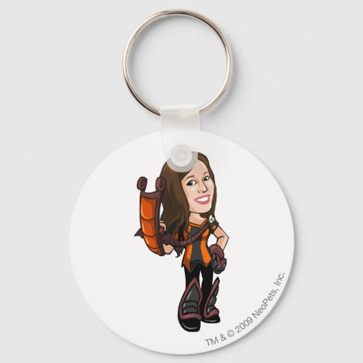 コマスター幽霊のよく出るウッズ選手 キーホルダー (正面)