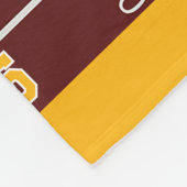 コマンダーズサッカーブルゴーニュと金ゴールド フリースブランケット (角)