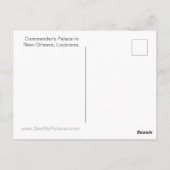 コマンダー宮殿はがき ポストカード (裏面)