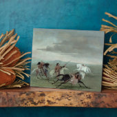 コマンチのフェアズ武術ホーセマシップ， 1834 (油) フォトプラーク (側面)