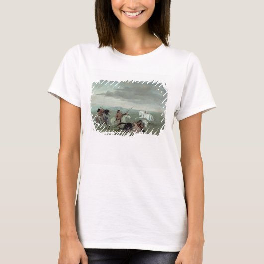 コマンチのフェアズ武術ホーセマシップ， 1834 (油) Tシャツ (正面)
