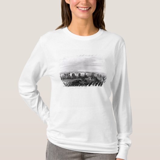 コマンチェによって攻撃される移民 Tシャツ (正面)