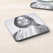 コマンチェの部族民1872年(b/wの写真) コースター (左側)