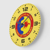 コマンチ国旗 ラージ壁時計 (傾斜)