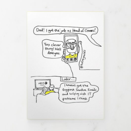 コマンドカードの先頭 三つ折りクリスマスカード (カバー)