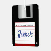 コマンドプロンプト応答付き両面フロッピーディスク メタルオーナメント (正面左)