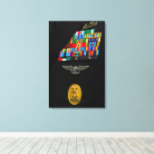 コマンドマスターのチーフバッジ キャンバスプリント (インサイチュ (ウッドフロア))